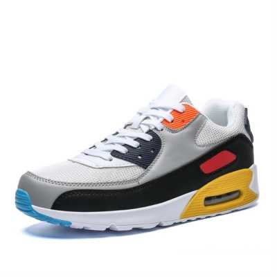 Men Air Cushion Sneaker Couple Shock Absorption Running Shoes Mesh Casual Shoes Breathable Outdoor Shoes